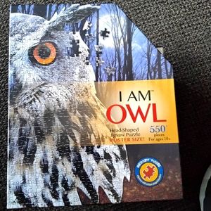 HEAD SHAPED VERY HEAVY PIECES JIGSAW PUZZLE   "IAM OWL"